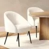 Fotel designerski - tapicerowany tkaniną bouclé - Wasda image 7