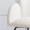 Fotel bujany z podłokietnikami - tapicerowany tkaniną bouclé - Freia image 7