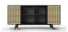 Kredens z naturalnego drewna - Vintage Design - Czarny - Edan image 7