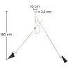 Lampa sufitowa z lampką biurkową - Lampa wisząca - 2 ramiona - Pats image 7