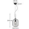 Lampa sufitowa z kryształu - lampa wisząca w stylu projektowym - Grau image 7