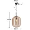 Lampa sufitowa z kryształem - Lampa wisząca w stylu nowoczesnym - Średnia - Grau image 7