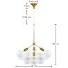 Lampa sufitowa z kryształowymi kulkami - Lampa wisząca w stylu nowoczesnym - 12 kul - Glaub image 7