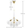 Lampa sufitowa z kryształowymi kulkami - Lampa wisząca w stylu nowoczesnym - 12 kul - Glaub image 7