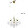 Lampa sufitowa z kryształowymi kulkami - Lampa wisząca w stylu nowoczesnym - 12 kul - Glaub image 7