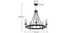 Lampa sufitowa - Lampa wisząca - Świecznik - Loney image 7