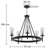 Lampa sufitowa - Lampa wisząca - Świecznik - Loney image 7