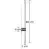 Lampa ścienna - Metalowy pręt - LED 80cm - Hernel image 7