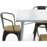 Zestaw stół i 4 krzesła z podłokietnikami Design przemysłowy - New Edition - Bistrot Stylix image 7
