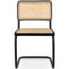 Krzesło do jadalni - Vintage Design - Drewno i naturalny rattan - Czarny - Bastral image 7