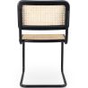 Krzesło do jadalni - Vintage Design - Drewno i naturalny rattan - Czarny - Bastral image 7