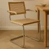 Krzesło do jadalni z podłokietnikami - Vintage Design - Drewno i Rattan - Bruna image 7