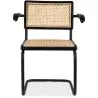 Krzesło do jadalni z podłokietnikami - Vintage - drewno i rattan - Bastral image 7