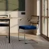 Krzesło do jadalni z podłokietnikami - Aksamitna tapicerka - Drewno & Rattan - Hyre image 7