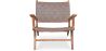 Fotel Salonowy z Podłokietnikami - Fotel Boho Bali Design - Drewno i Skóra - Recia image 7