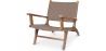 Fotel Salonowy z Podłokietnikami - Fotel Boho Bali Design - Drewno i Skóra - Recia image 7