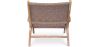 Fotel Salonowy z Podłokietnikami - Fotel Boho Bali Design - Drewno i Skóra - Recia image 7