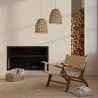 Fotel Salonowy z Podłokietnikami - Fotel Boho Bali Design - Drewno i Skóra - Recia image 7