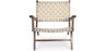 Fotel Salonowy z Podłokietnikami - Fotel Boho Bali Design - Drewno i Len - Recia image 7