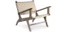 Fotel Salonowy z Podłokietnikami - Fotel Boho Bali Design - Drewno i Len - Recia image 7