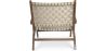 Fotel Salonowy z Podłokietnikami - Fotel Boho Bali Design - Drewno i Len - Recia image 7