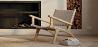 Fotel Salonowy z Podłokietnikami - Fotel Boho Bali Design - Drewno i Len - Recia image 7