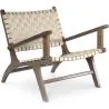 Fotel Salonowy z Podłokietnikami - Fotel Boho Bali Design - Drewno i Len - Recia image 7