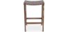 Stołek barowy drewniany - Boho Bali Design - skóra - Recia image 7