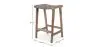 Stołek barowy drewniany - Boho Bali Design - skóra - Recia image 7