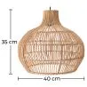 Lampa sufitowa z rattanu - lampa wisząca w stylu boho Bali - Elan image 7