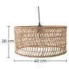 Lampa sufitowa z rattanu - lampa wisząca w stylu boho Bali - Beri image 7
