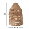 Lampa sufitowa z rattanu - lampa wisząca w stylu boho Bali - Fai image 7