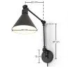 Lampa Ścienna - Regulowana Lampka Do Czytania - Czarna image 7