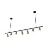 Lampa sufitowa szynowa - 7 regulowanych złotych reflektorów - 140CM image 7