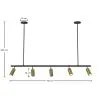 Lampa Szynowa sufitowa - 5 Regulowanych Złotych Reflektorów - 110CM image 7