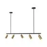 Lampa Szynowa sufitowa - 5 Regulowanych Złotych Reflektorów - 110CM image 7