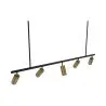 Lampa Szynowa sufitowa - 5 Regulowanych Złotych Reflektorów - 110CM image 7