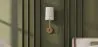 Lampa Ścienna - Złota z Abażurem z Tkaniny - Miu image 7