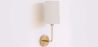 Lampa Ścienna - Złota z Abażurem z Tkaniny - Miu image 7