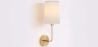 Lampa Ścienna - Złota z Abażurem z Tkaniny - Miu image 7