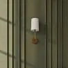 Lampa Ścienna - Złota z Abażurem z Tkaniny - Miu image 7