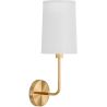 Lampa Ścienna - Złota z Abażurem z Tkaniny - Miu image 7