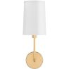 Lampa Ścienna - Złota z Abażurem z Tkaniny - Miu image 7
