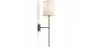 Lampa Ścienna - Czarna z Abażurem z Tkaniny - Dena image 7