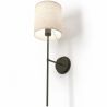 Lampa Ścienna - Czarna z Abażurem z Tkaniny - Dena image 7