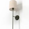Lampa Ścienna - Czarna z Abażurem z Tkaniny - Dena image 7