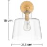 Lampa Ścienna - Złoty Metal i Kryształ - Sabela image 7
