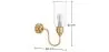 Lampa Żyrandolowa - Złota Lampa Ścienna - Driss image 7