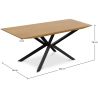 Drewniany stół do jadalni (220cm) i 8 krzeseł rattanowych - Bruna image 7