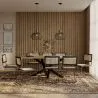 Drewniany stół do jadalni w stylu industrialnym (200 cm) i 8 krzeseł rattanowych - Bastral image 7